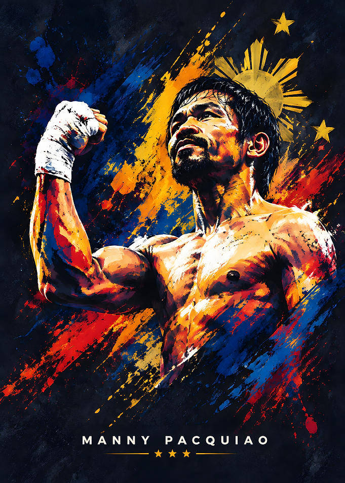 Manny Pacquiao Artistic Boxing Portrait