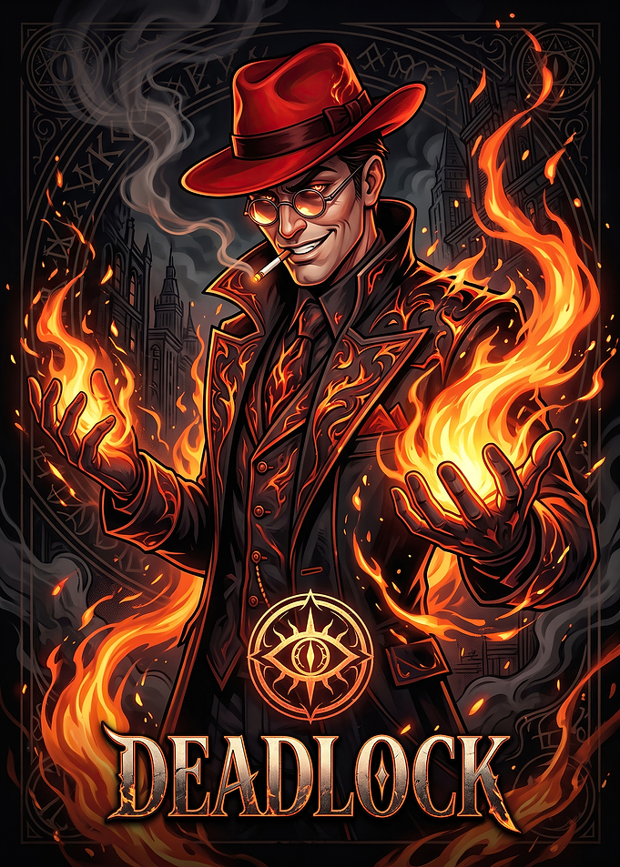 Deadlock Fire Mage Character Poster