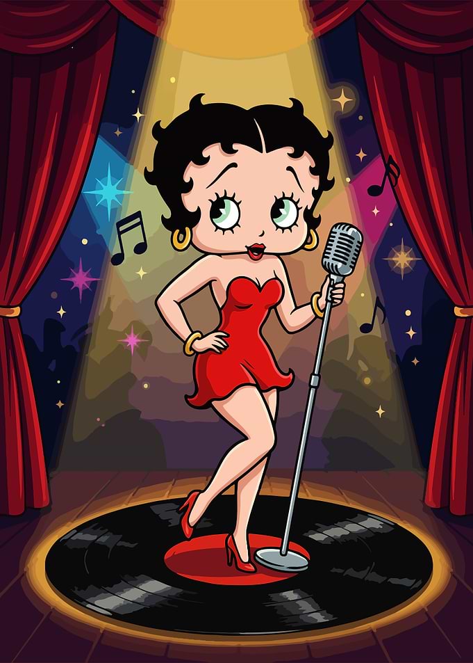Betty Boop Singing on Stage