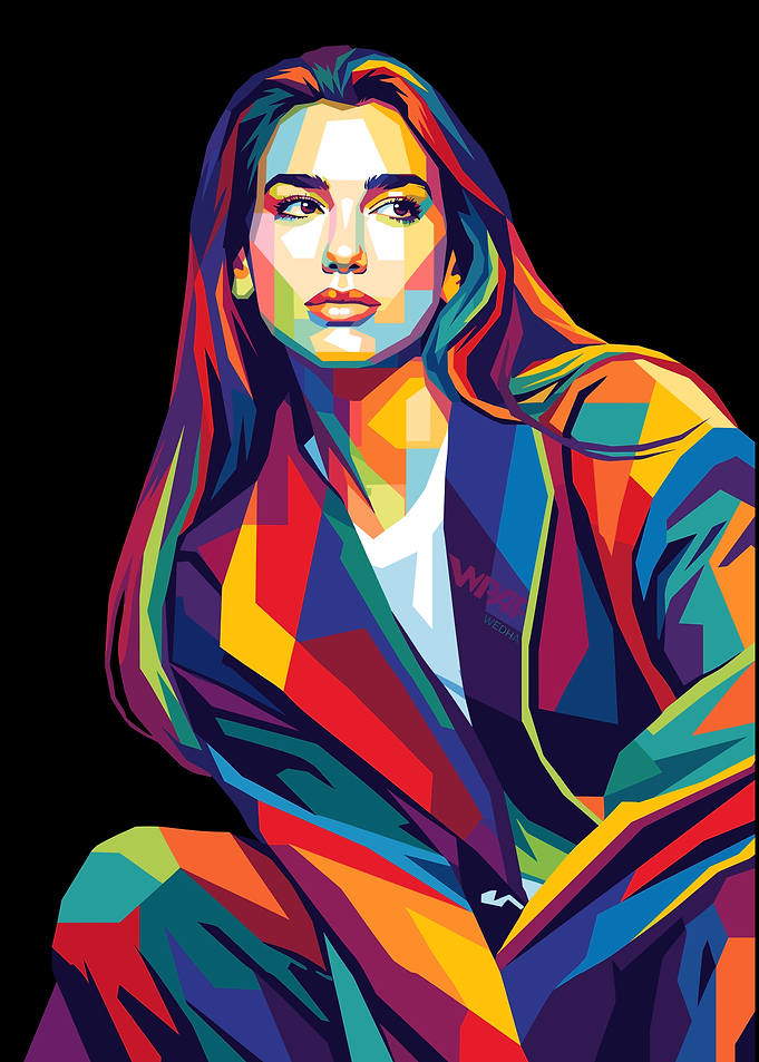 Dua Lipa WPAP Pop Art