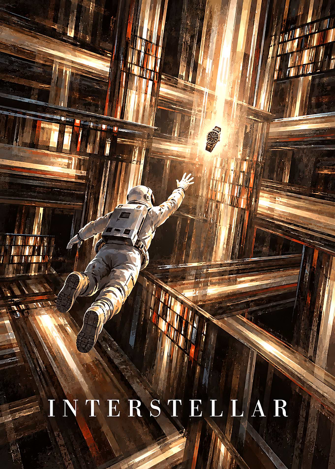 Interstellar Tesseract Astronaut Poster