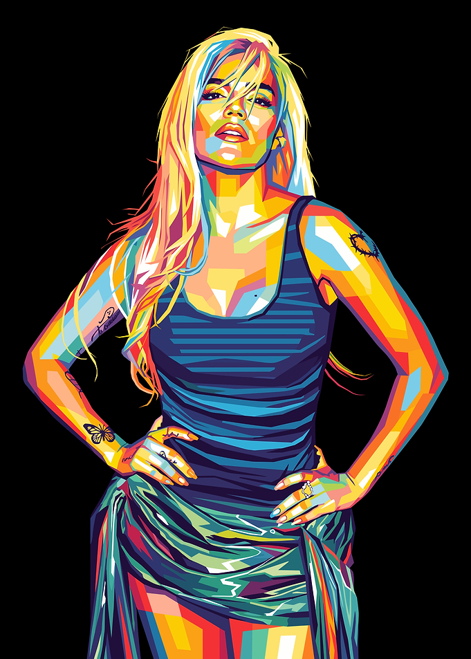 Karol G Pop Art Portrait