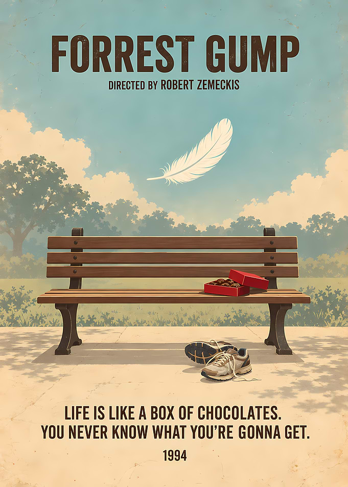 Forrest Gump Minimalist Movie Poster