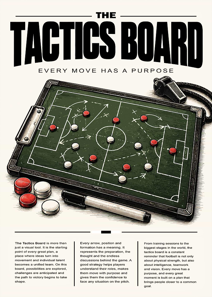 The Tactics Board Football Strategy Poster
