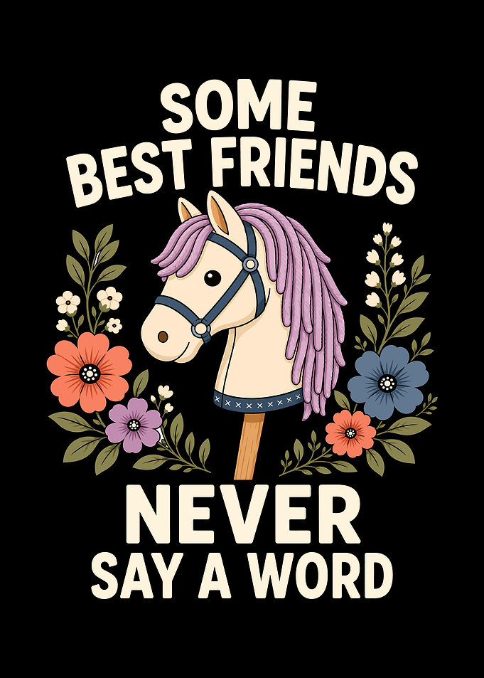 Cute Hobby Horse Best Friends Design
