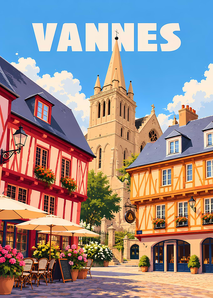 Vannes France Travel Poster