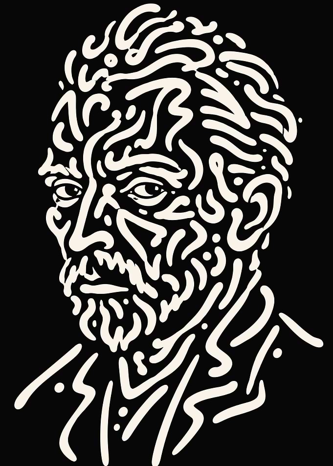 Vincent van Gogh Line Art Portrait