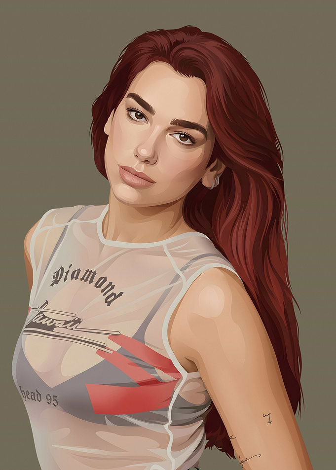 Dua Lipa Digital Portrait