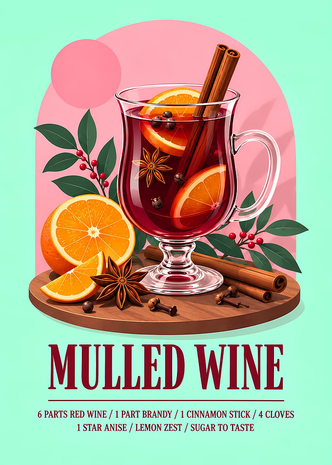 Mulled Wine Recipe Poster