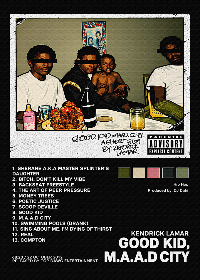 Kendrick Lamar Good Kid M.A.A.D City Poster