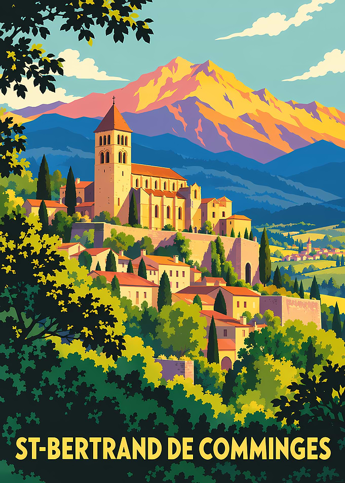 St-Bertrand de Comminges Travel Poster