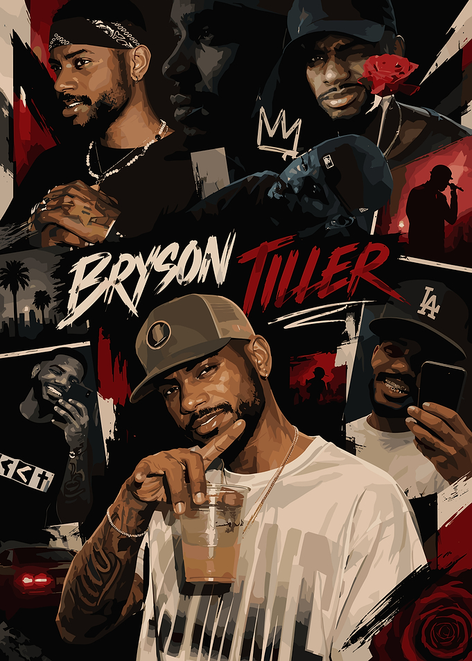 Bryson Tiller Artistic Collage Poster