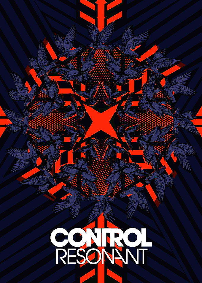 Control Resonant Abstract Bird Poster
