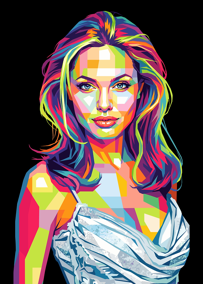 Angelina Jolie WPAP Pop Art
