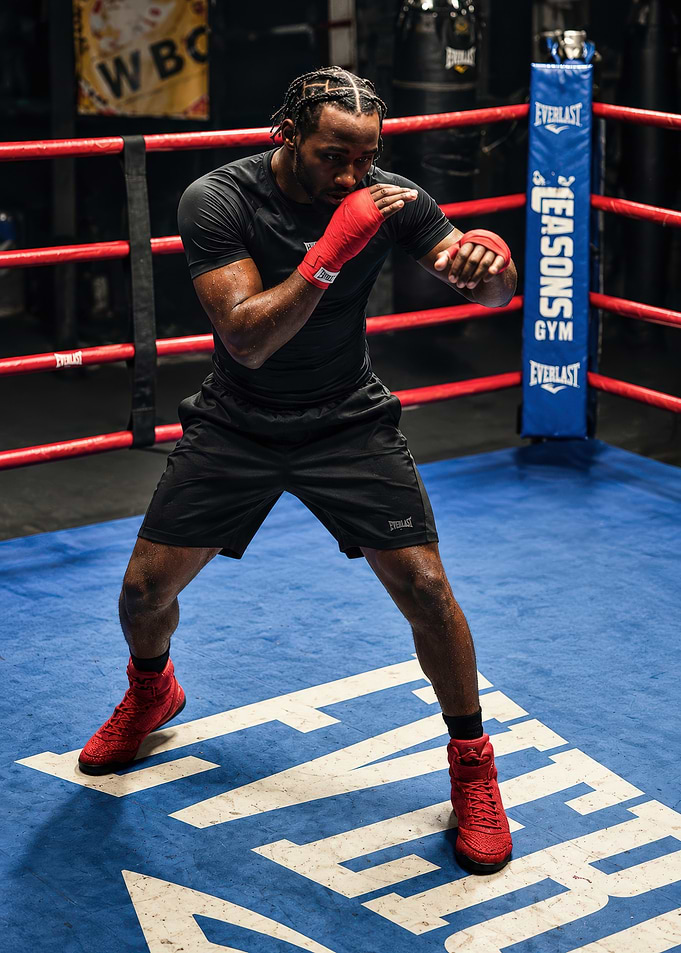 Professional Boxer Training in Ring