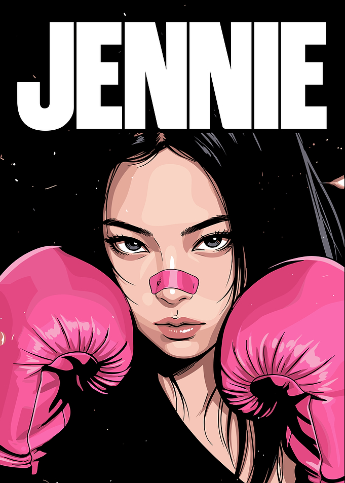Jennie Blackpink Boxing Illustration