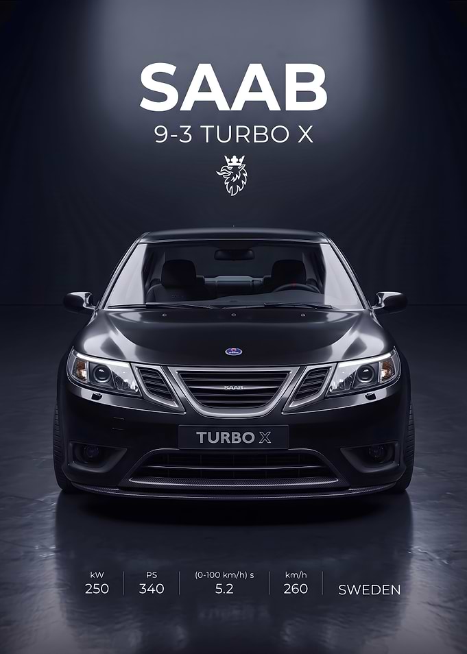 Saab 9-3 Turbo X Poster