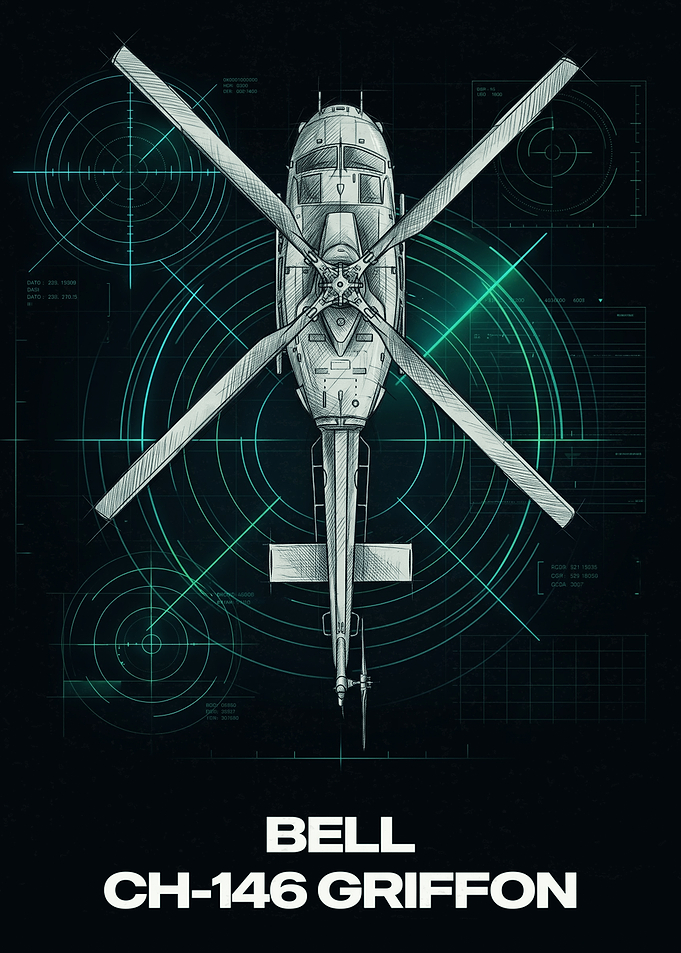 Bell CH-146 Griffon Blueprint Poster