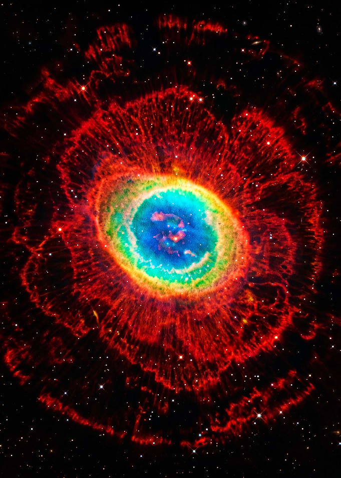 Vibrant Ring Nebula Space View