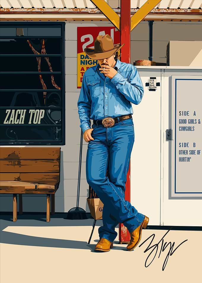 Zach Top Country Music Poster