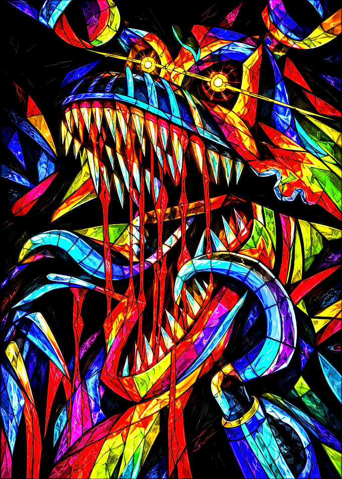 Stained Glass Foxy Art