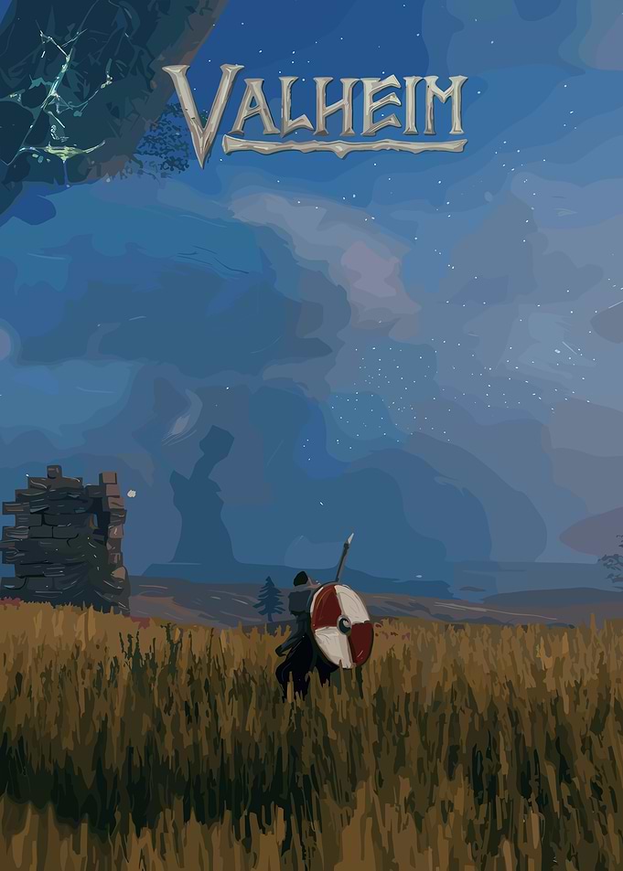 Valheim Viking Warrior Poster