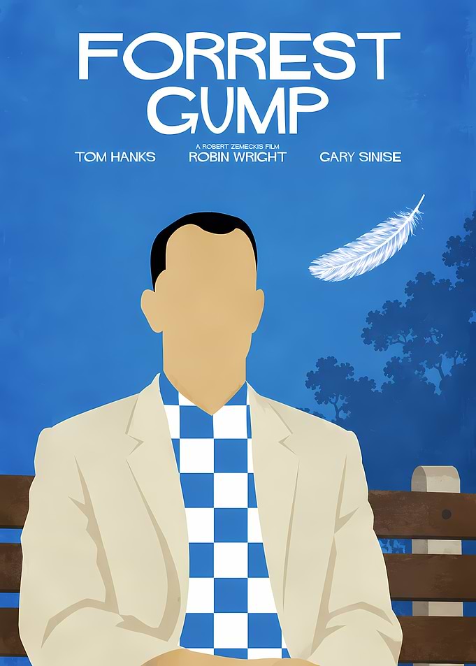 Minimalist Forrest Gump Movie Poster