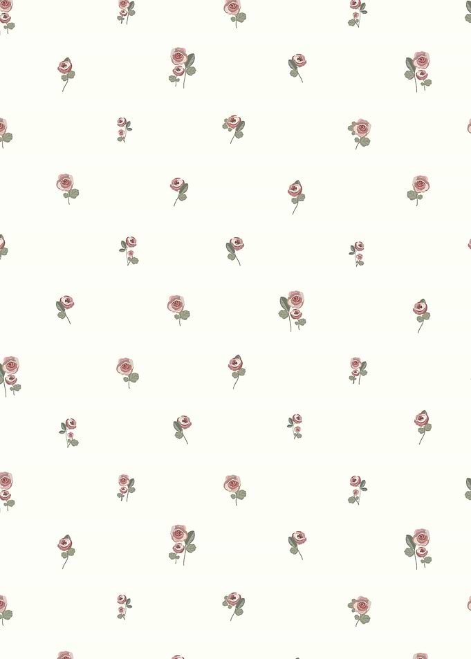 Dainty Floral Rose Pattern Wallpaper