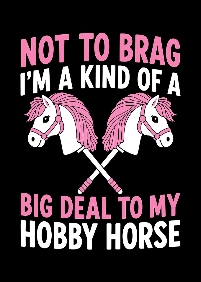 Hobby Horse Equestrian Humor Design