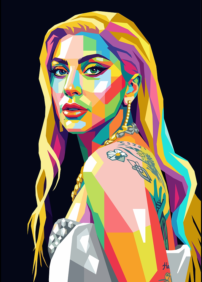 Lady Gaga Pop Art Portrait