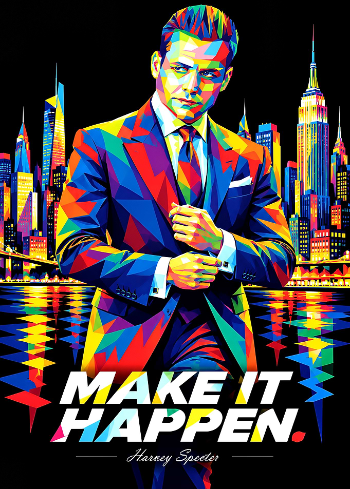 Harvey Specter Pop Art Poster