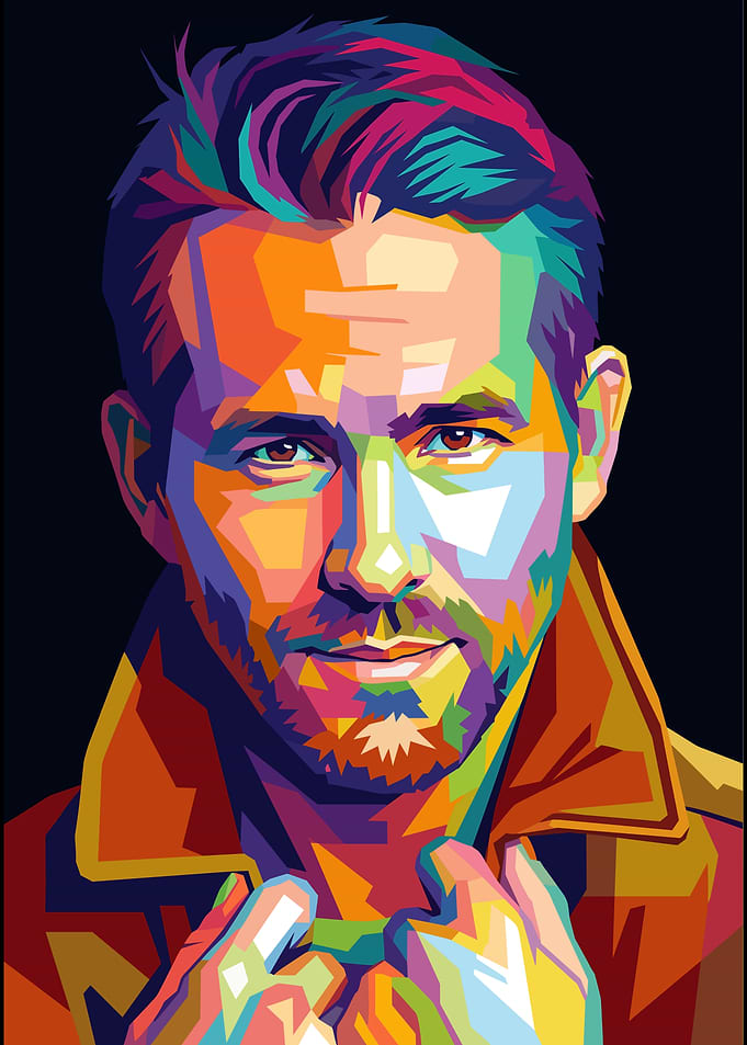 Ryan Reynolds Pop Art Portrait