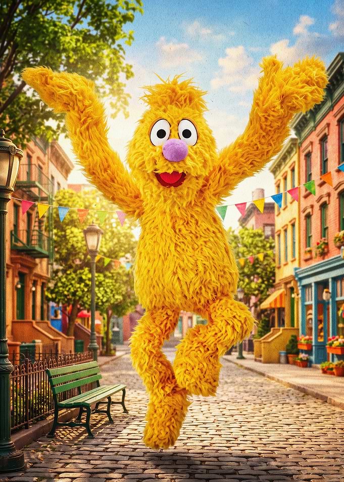 Furry Yellow Monster Cute Art