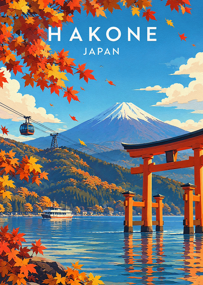 Hakone Japan Travel Poster