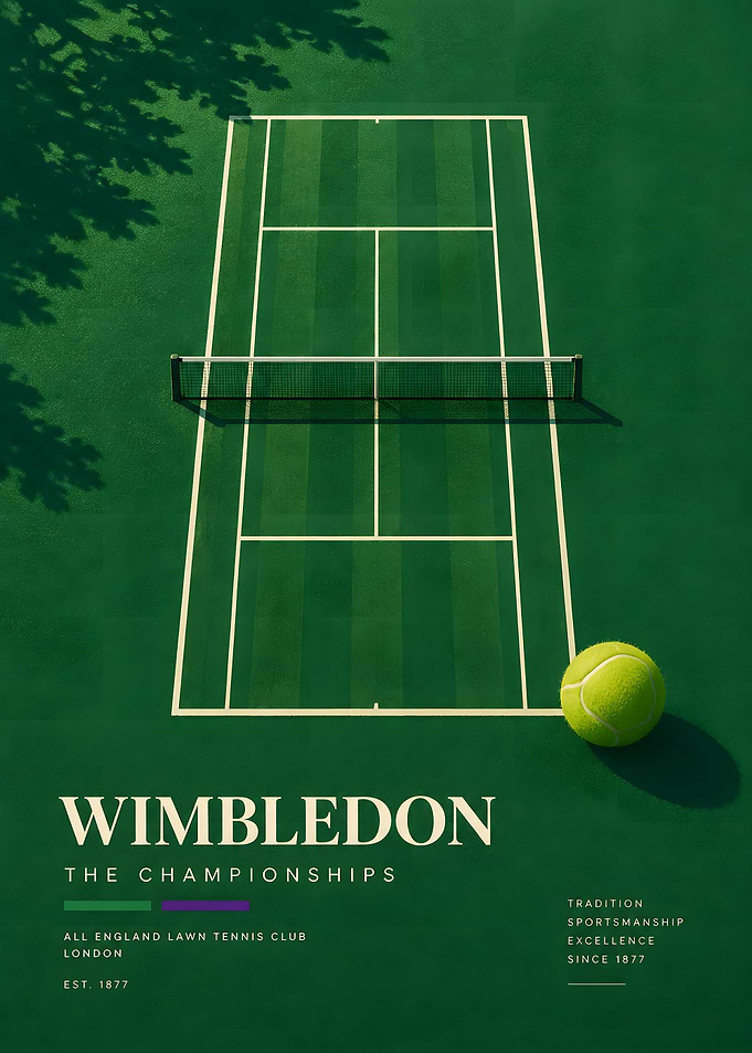 Wimbledon Tennis Championship Poster