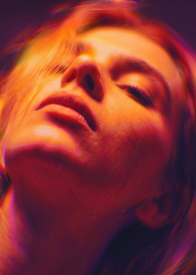 Abstract Portrait with Vibrant Lighting
