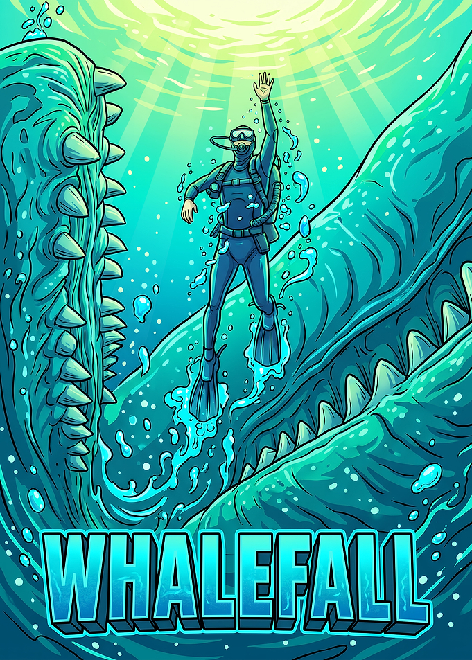 Whalefall Scuba Diver Illustration