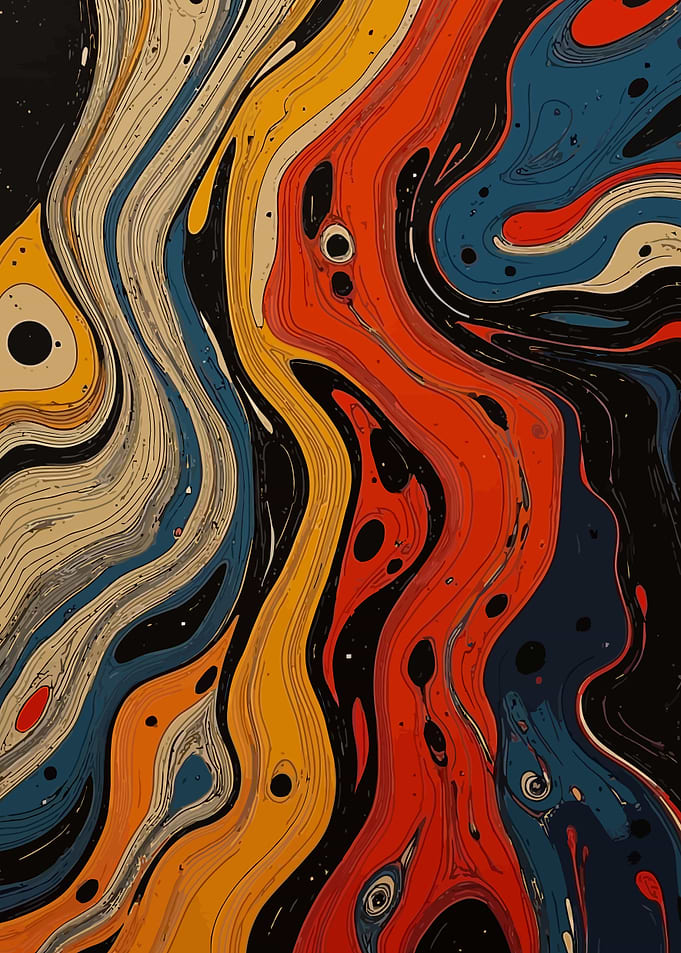 Abstract Fluid Swirls Pattern