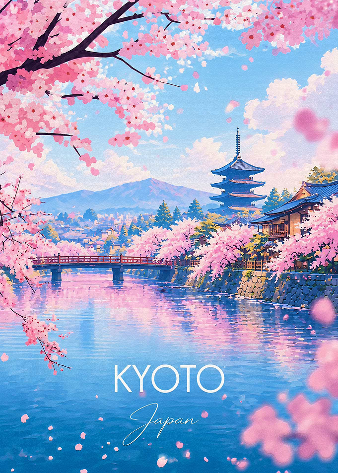 Kyoto Japan Cherry Blossom Landscape