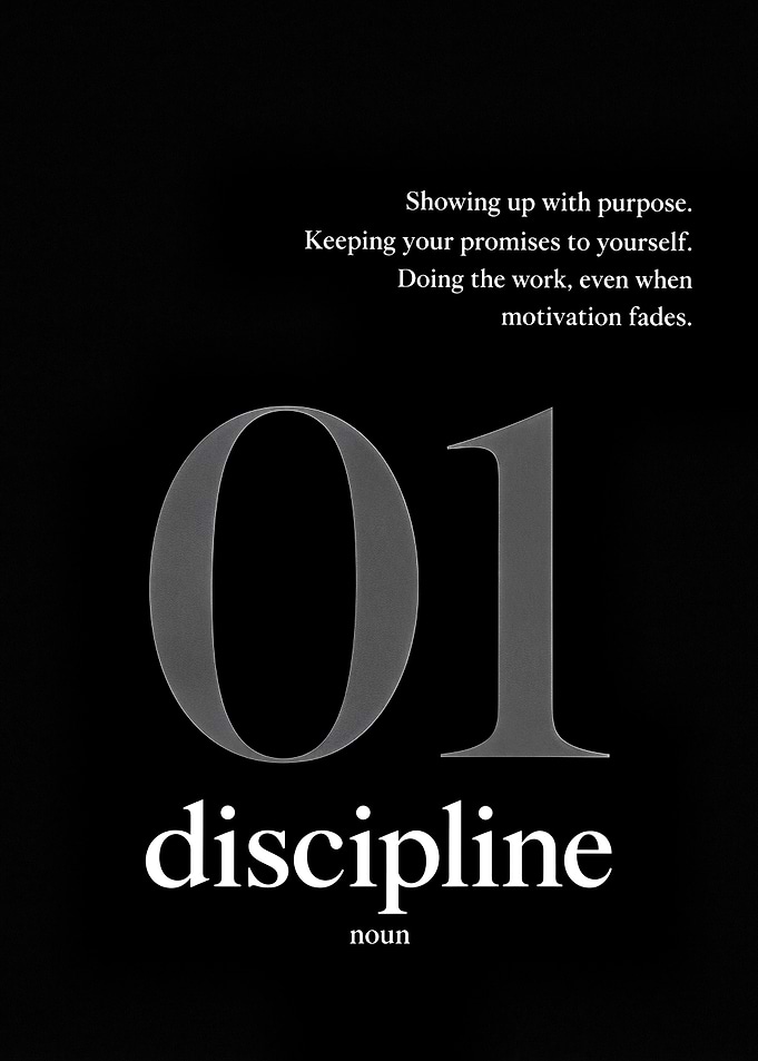Discipline Inspirational Definition Poster