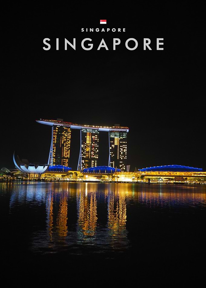 Singapore Marina Bay Sands Night View