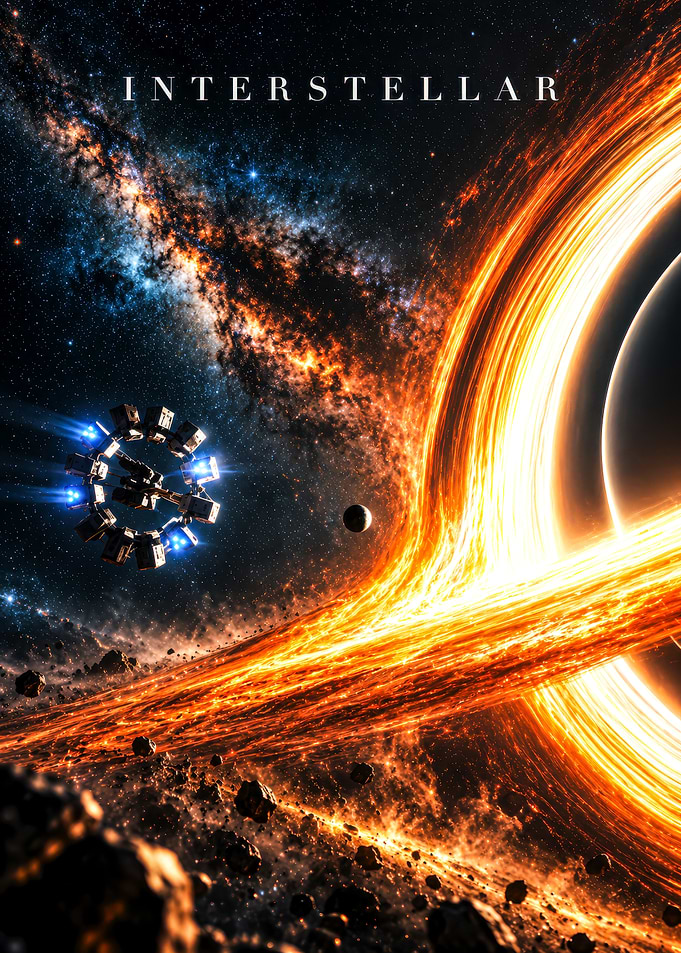 Interstellar Movie Poster Space Scene