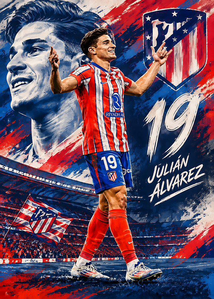 Julián Álvarez Atlético Madrid Poster