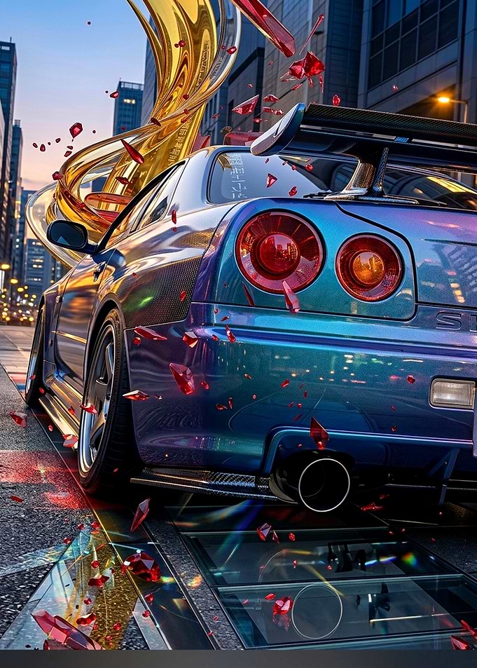 Nissan Skyline GT-R R34 City Drift