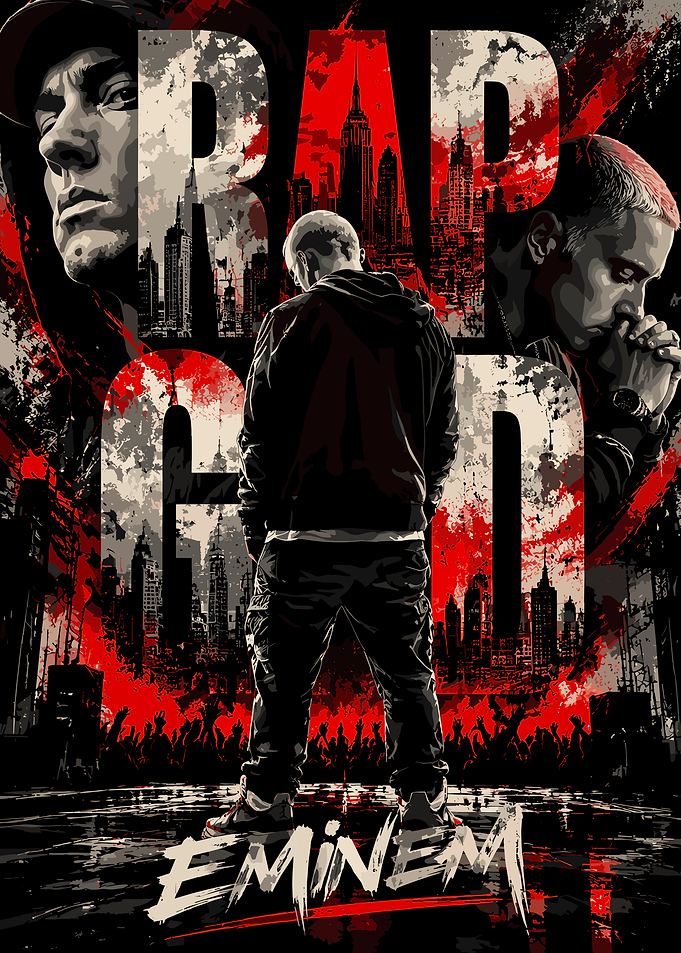 Eminem Rap God Poster Art