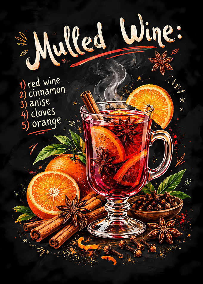 Mulled Wine Recipe Illustration