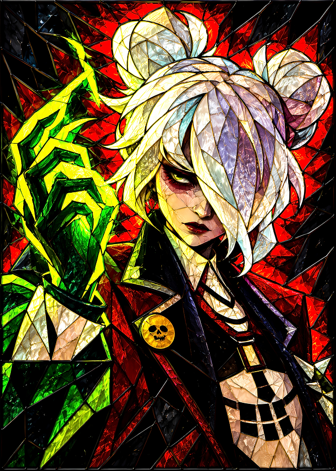 Stained Glass Anime Character Portrait