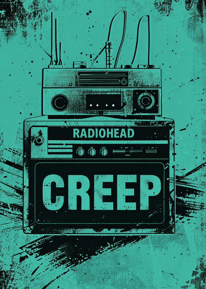 Radiohead Creep Grunge Music Poster