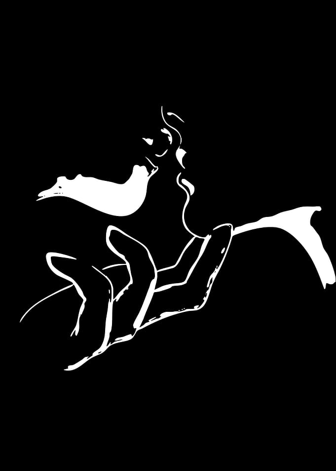 Minimalist Couple Kissing Silhouette