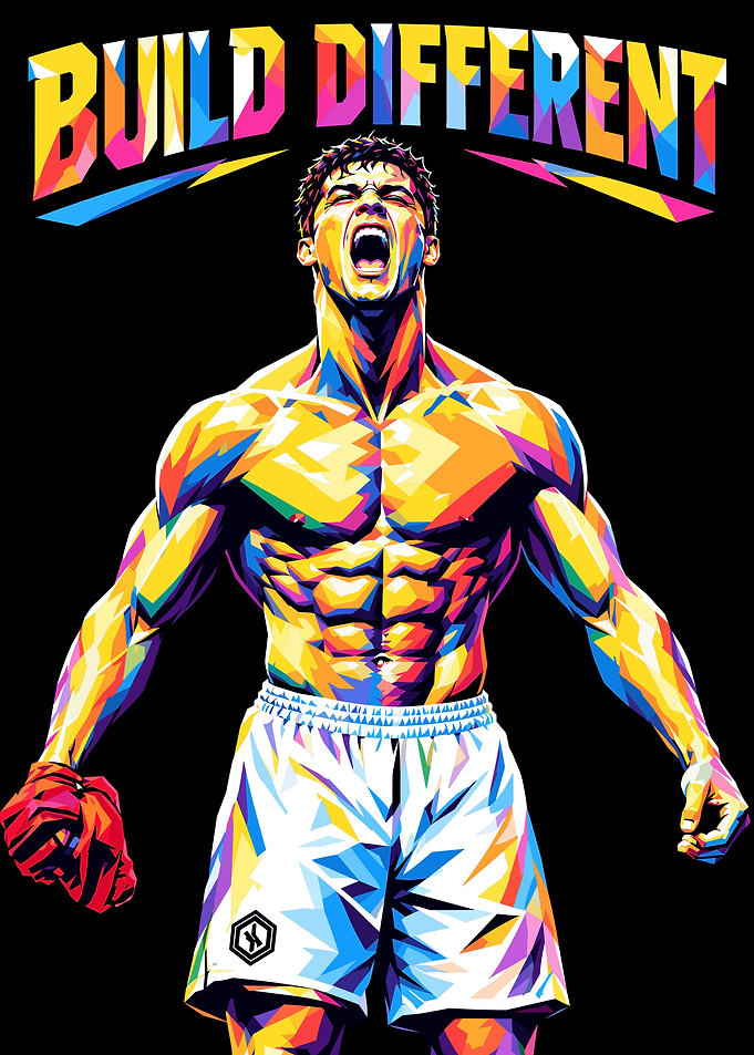 Cristiano Ronaldo Build Different Pop Art